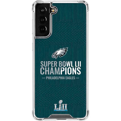 NFL Philadelphia Eagles Super Bowl LII Champions Galaxy S21 FE Clear Case