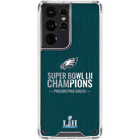NFL Philadelphia Eagles Super Bowl LII Champions Galaxy S21 Ultra 5G Clear Case