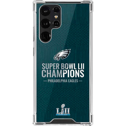 NFL Philadelphia Eagles Super Bowl LII Champions Galaxy S22 Ultra Clear Case