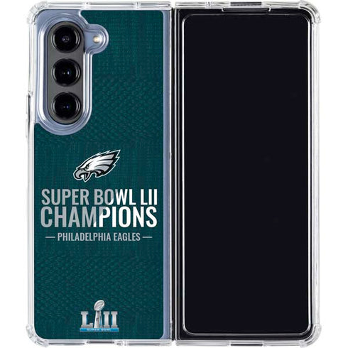 NFL Philadelphia Eagles Super Bowl LII Champions Galaxy Z Fold5 5G Clear Case