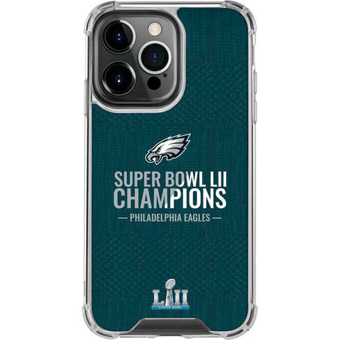 NFL Philadelphia Eagles Super Bowl LII Champions iPhone 15 Pro Clear Case