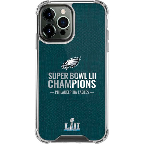 NFL Philadelphia Eagles Super Bowl LII Champions iPhone 15 Pro Max Clear Case