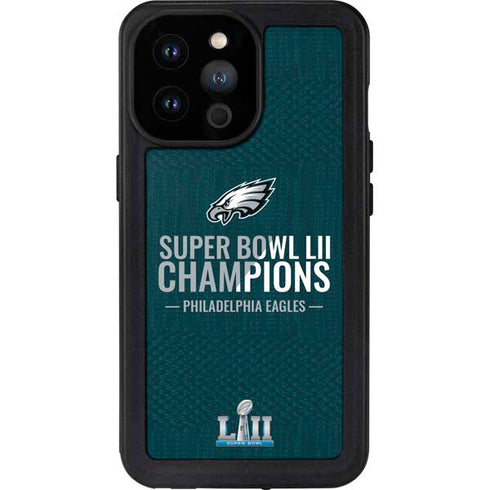 NFL Philadelphia Eagles Super Bowl LII Champions iPhone 14 Pro Max Waterproof Case