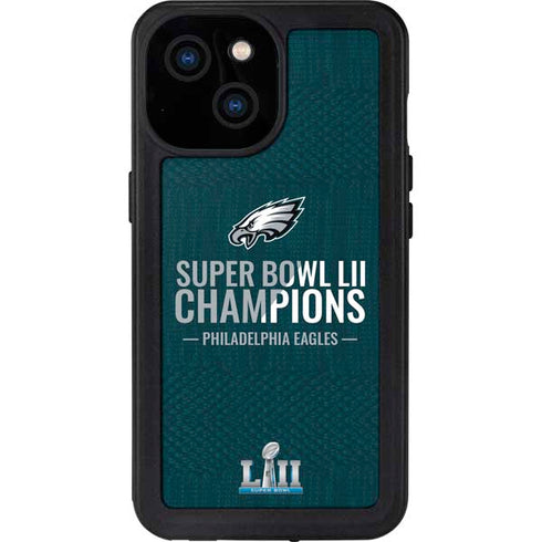 NFL Philadelphia Eagles Super Bowl LII Champions iPhone 15 Waterproof Case