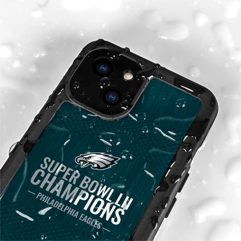 NFL Philadelphia Eagles Super Bowl LII Champions iPhone 15 Waterproof Case