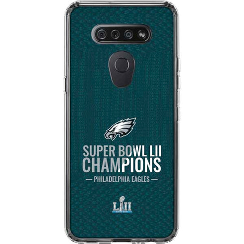 NFL Philadelphia Eagles Super Bowl LII Champions LG K51/Q51 Clear Case