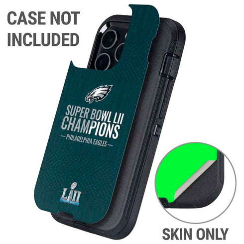 NFL Philadelphia Eagles Super Bowl LII Champions Otterbox Defender iPhone Skin