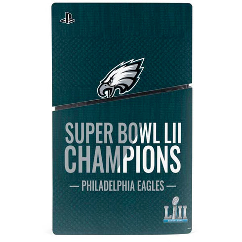 NFL Philadelphia Eagles Super Bowl LII Champions PS5 Slim Disk Console Skin