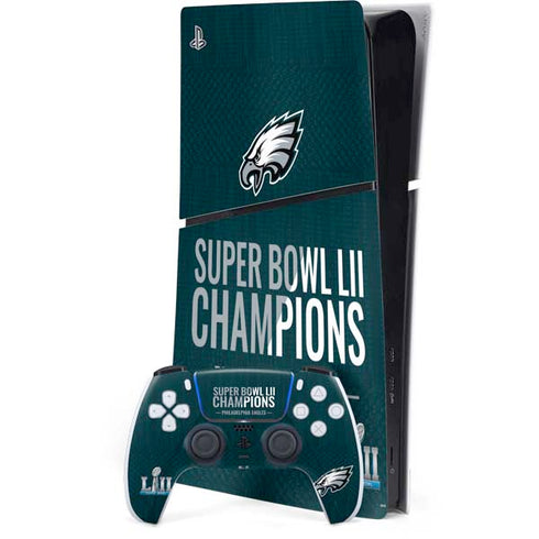 NFL Philadelphia Eagles Super Bowl LII Champions PS5 Slim Digital Edition Bundle Skin