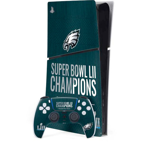 NFL Philadelphia Eagles Super Bowl LII Champions PS5 Slim Digital Edition Console Skin