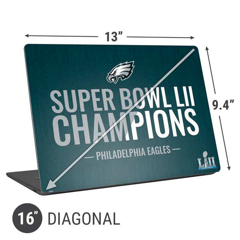 NFL Philadelphia Eagles Super Bowl LII Champions Universal Laptop 16in (13 x 9.4in) Skin