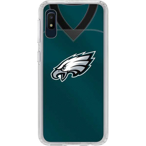 NFL Philadelphia Eagles Team Jersey Galaxy A10e Clear Case