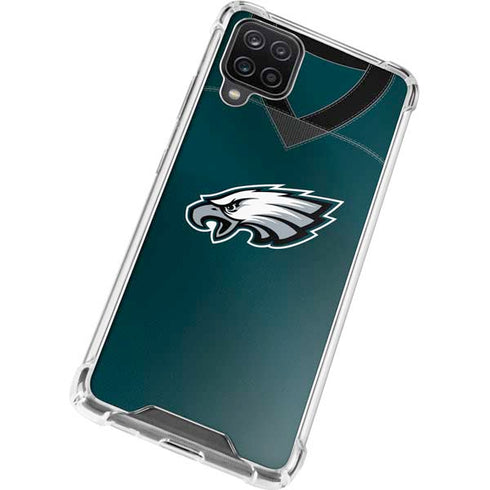 NFL Philadelphia Eagles Team Jersey Galaxy A12 Clear Case