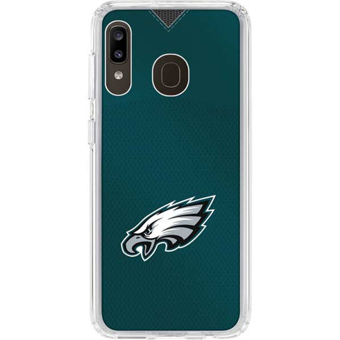 NFL Philadelphia Eagles Team Jersey Galaxy A20 Clear Case