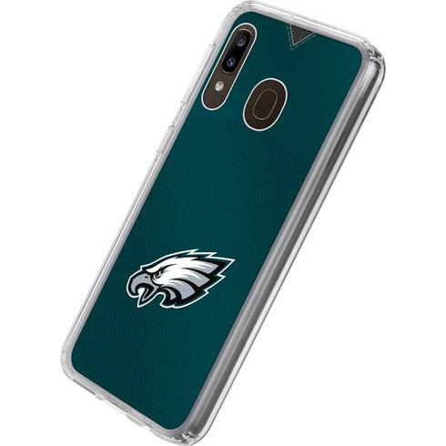 NFL Philadelphia Eagles Team Jersey Galaxy A20 Clear Case