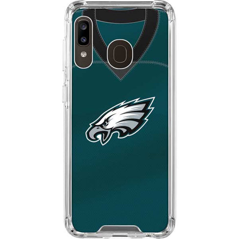 NFL Philadelphia Eagles Team Jersey Galaxy A30 Clear Case