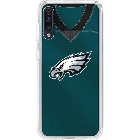 NFL Philadelphia Eagles Team Jersey Galaxy A50 Clear Case