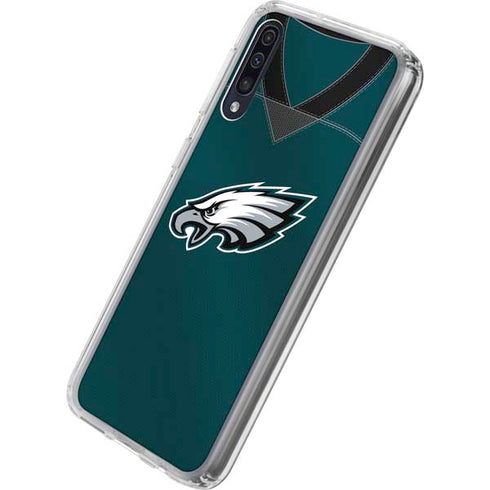 NFL Philadelphia Eagles Team Jersey Galaxy A50 Clear Case