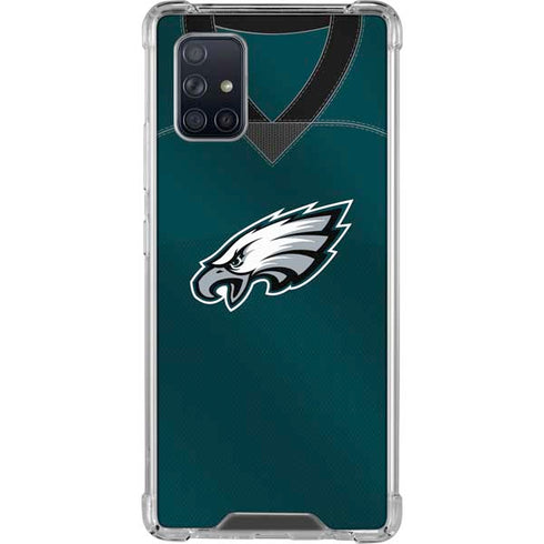 NFL Philadelphia Eagles Team Jersey Galaxy A71 5G Clear Case