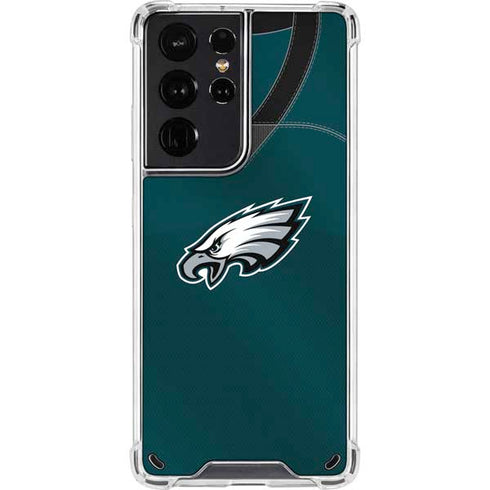 NFL Philadelphia Eagles Team Jersey Galaxy S21 Ultra 5G Clear Case