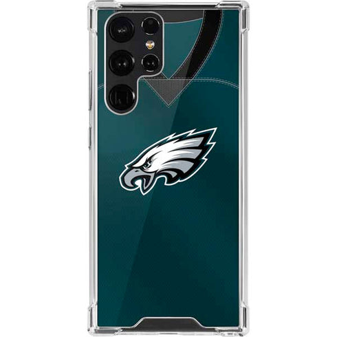 NFL Philadelphia Eagles Team Jersey Galaxy S22 Ultra Clear Case