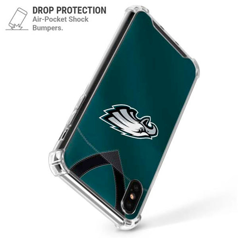 NFL Philadelphia Eagles Team Jersey iPhone XS Max Clear Case