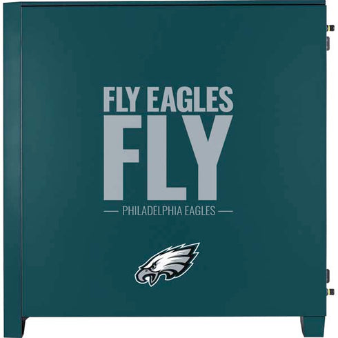 NFL Philadelphia Eagles Team Motto Corsair 4000D Tempered Glass Mid-Tower ATX Case Skin