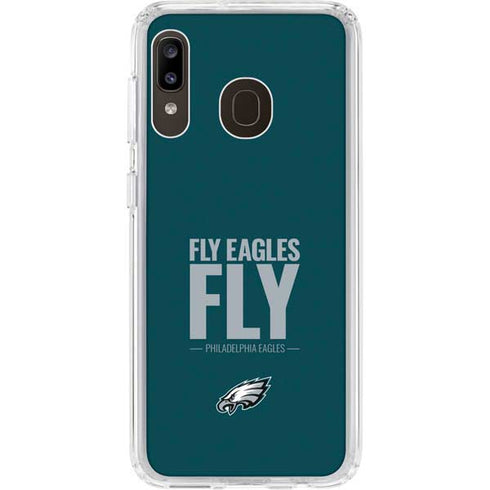 NFL Philadelphia Eagles Team Motto Galaxy A20 Clear Case