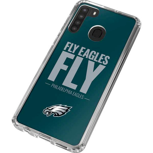 NFL Philadelphia Eagles Team Motto Galaxy A21 Clear Case