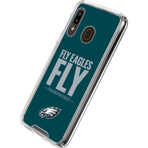 NFL Philadelphia Eagles Team Motto Galaxy A30 Clear Case