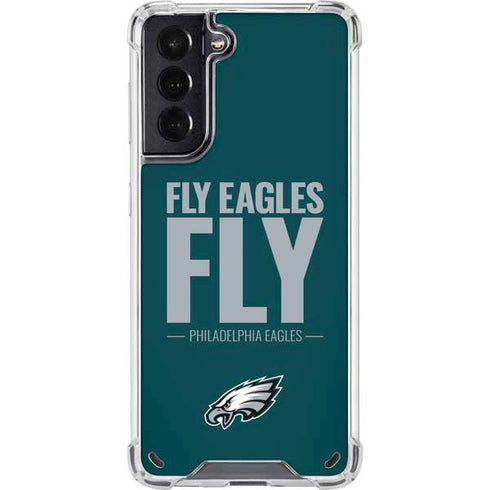 NFL Philadelphia Eagles Team Motto Galaxy S21 5G Clear Case