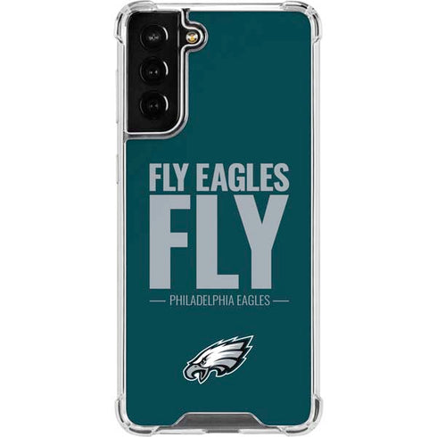 NFL Philadelphia Eagles Team Motto Galaxy S21 FE Clear Case