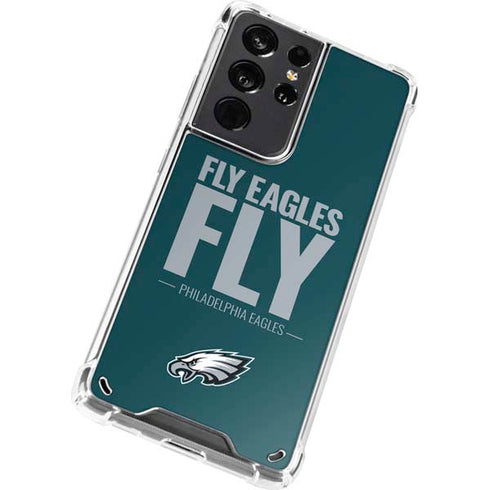 NFL Philadelphia Eagles Team Motto Galaxy S21 Ultra 5G Clear Case