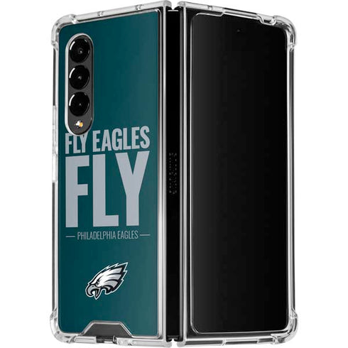 NFL Philadelphia Eagles Team Motto Galaxy Z Fold4 5G Clear Case