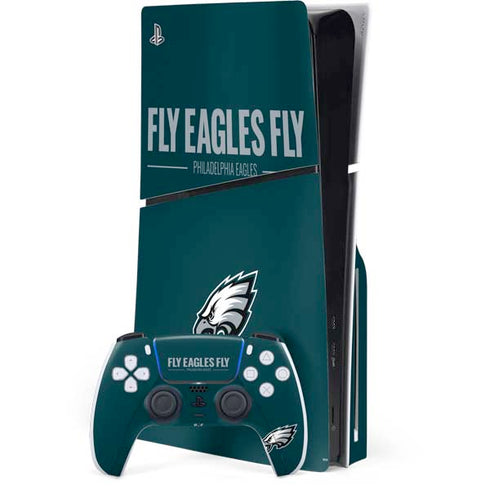 NFL Philadelphia Eagles Team Motto PS5 Slim Disk Bundle Skin