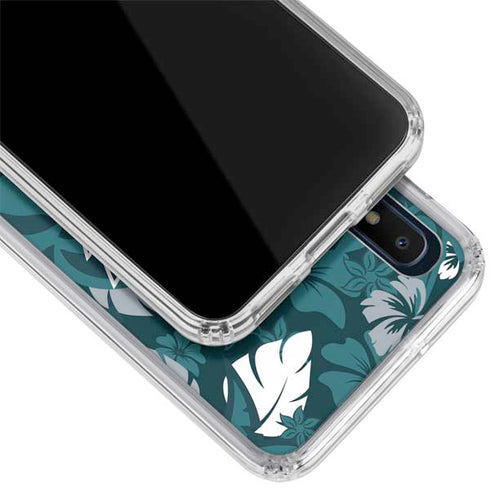 NFL Philadelphia Eagles Tropical Print Galaxy A10e Clear Case
