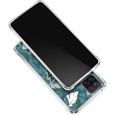 NFL Philadelphia Eagles Tropical Print Galaxy A12 Clear Case