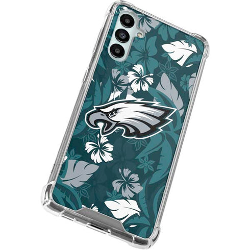 NFL Philadelphia Eagles Tropical Print Galaxy A14 5G Clear Case