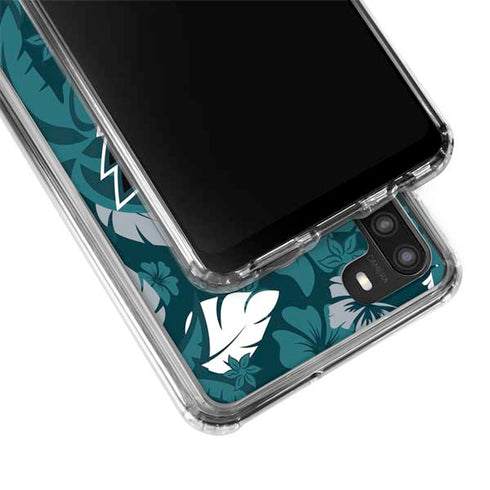NFL Philadelphia Eagles Tropical Print Galaxy A21 Clear Case