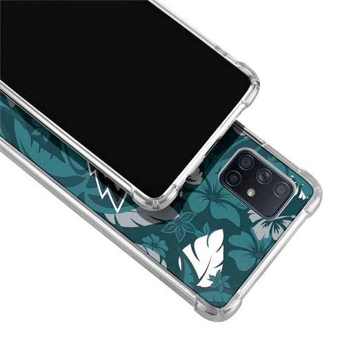 NFL Philadelphia Eagles Tropical Print Galaxy A51 5G Clear Case