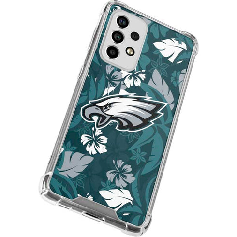 NFL Philadelphia Eagles Tropical Print Galaxy A53 5G Clear Case