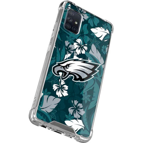 NFL Philadelphia Eagles Tropical Print Galaxy A71 5G Clear Case