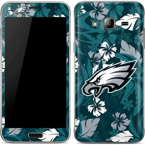 NFL Philadelphia Eagles Tropical Print Galaxy J3 Skin