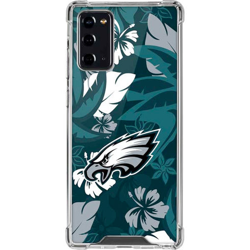 NFL Philadelphia Eagles Tropical Print Galaxy Note20 5G Clear Case