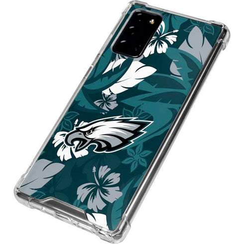 NFL Philadelphia Eagles Tropical Print Galaxy Note20 5G Clear Case