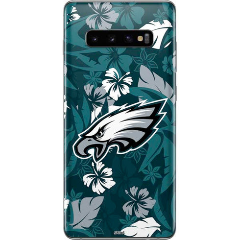 NFL Philadelphia Eagles Tropical Print Galaxy S10 Plus Skin