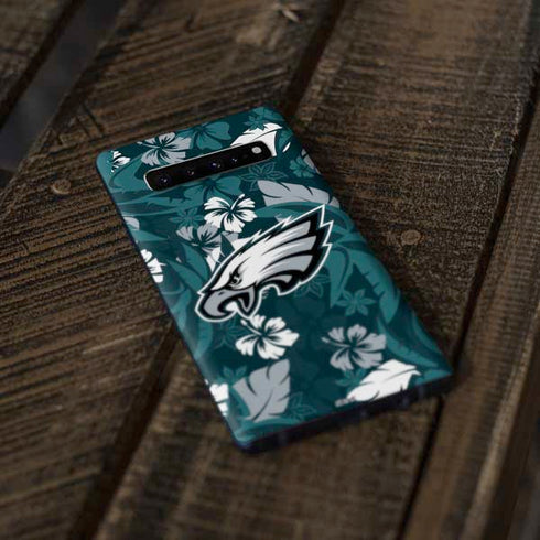 NFL Philadelphia Eagles Tropical Print Galaxy S10 Skin