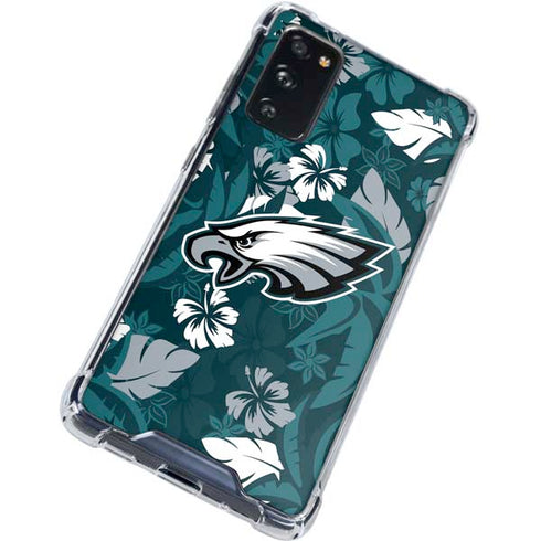 NFL Philadelphia Eagles Tropical Print Galaxy S20 FE Clear Case