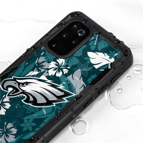 NFL Philadelphia Eagles Tropical Print Galaxy S20 Plus Waterproof Case