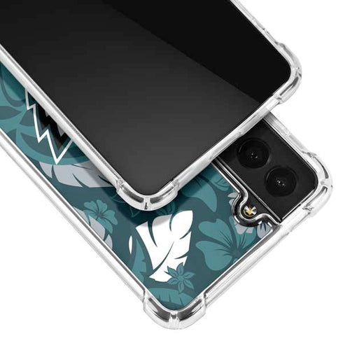 NFL Philadelphia Eagles Tropical Print Galaxy S22 Clear Case